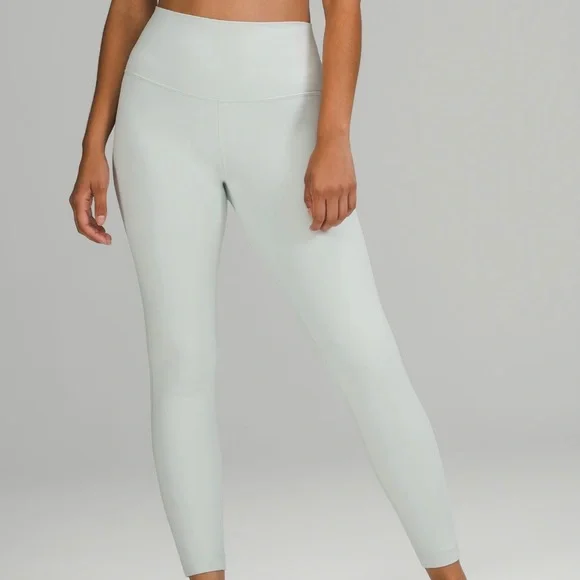 NWT LULULEMON ALIGN Pant Leggings 25” OCEAN AIR baby blue off white 8 Nulu - Picture 3 of 6